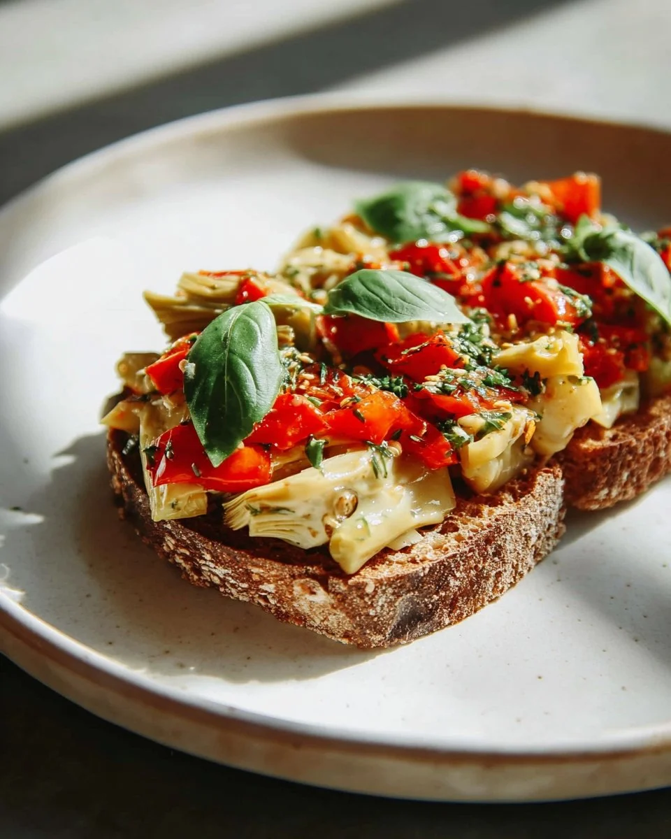 Artichoke and Red Pepper Melt