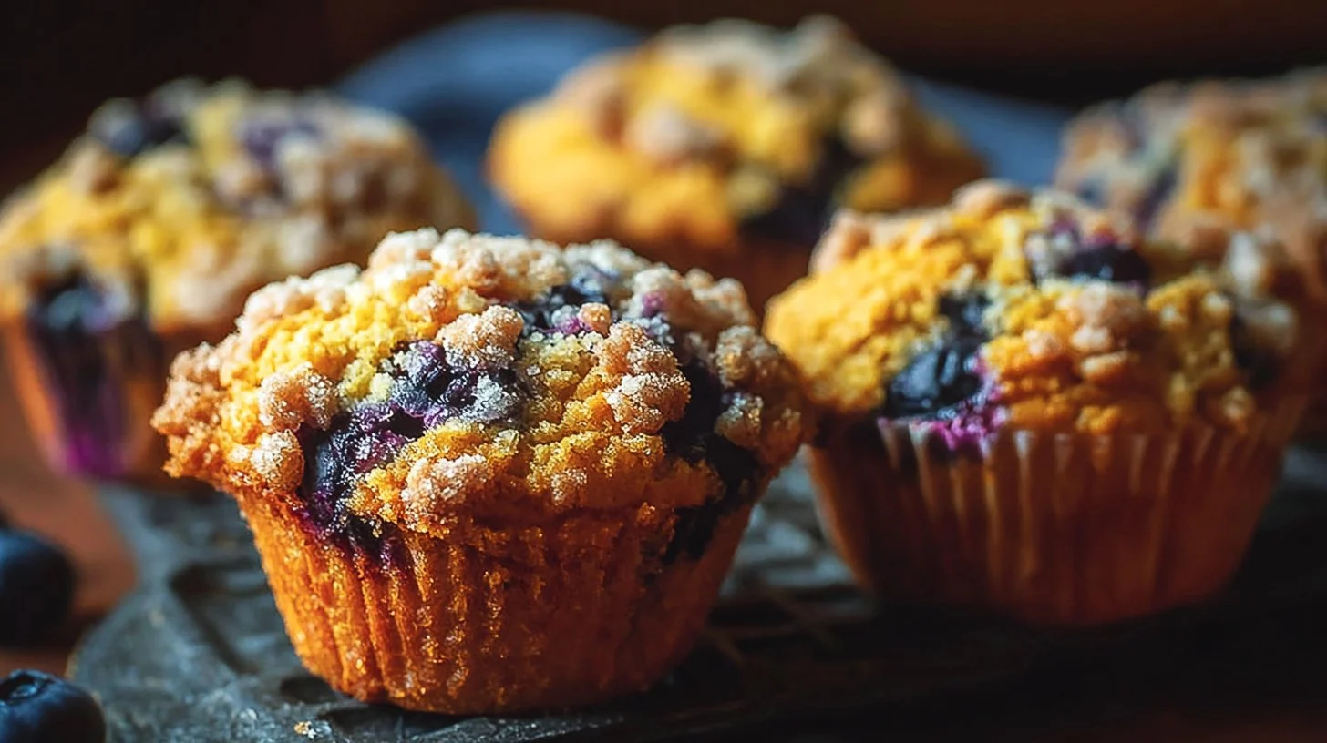 Cornmeal Blueberry Muffins
