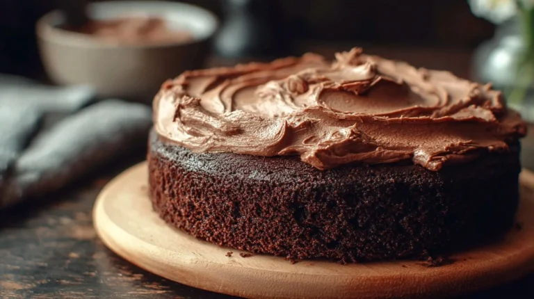 Double Chocolate Cake With Buttercream Frosting