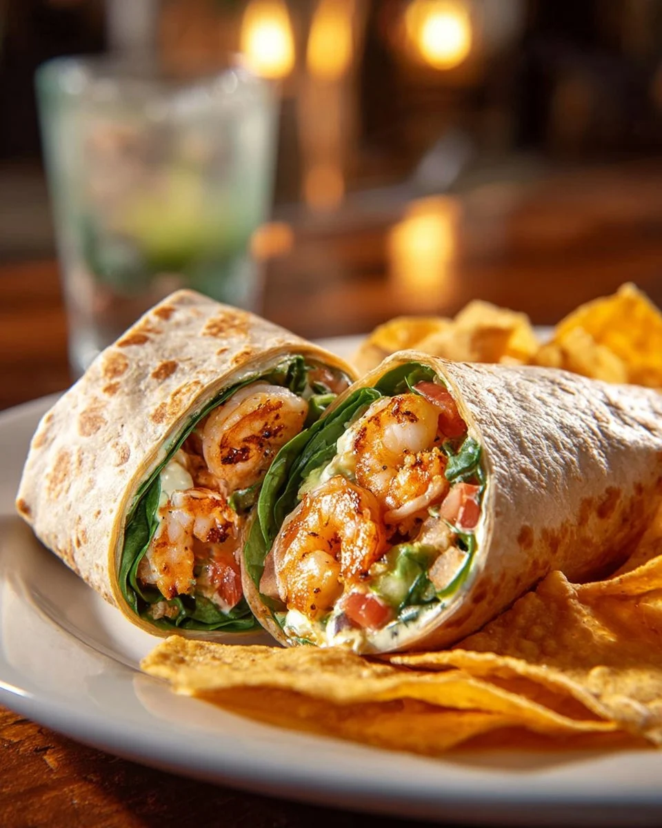 Garlic Shrimp and Zucchini Wrap