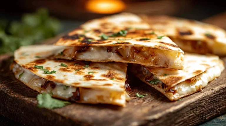 Grilled Barbeque Onion and Smoked Gouda Quesadillas