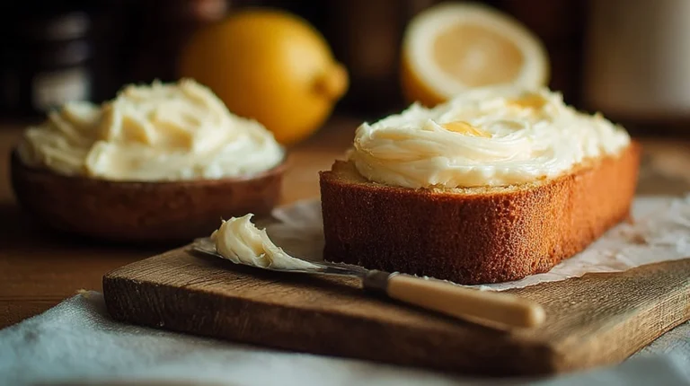 Honey Butter Spread On Lemon Cake