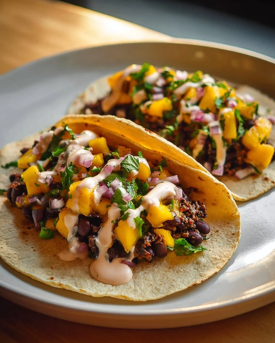 Mango Black Bean Tacos