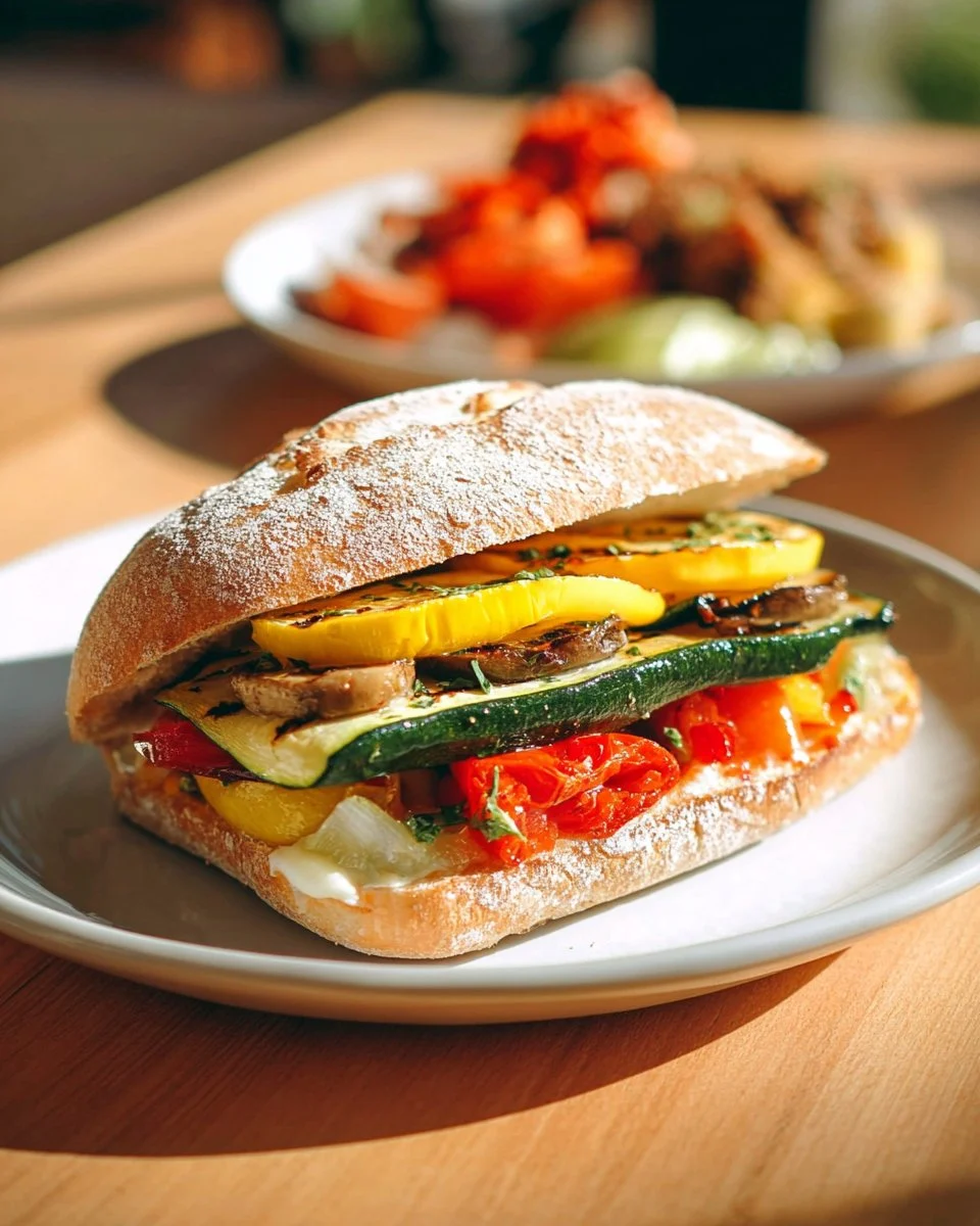 Parmesan Pesto Veggie Sandwich