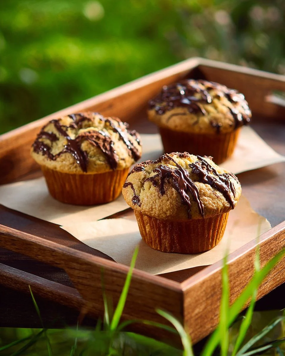 Peanut Butter Banana Flax Muffins