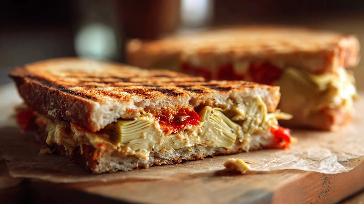 Red Pepper And Artichoke Panini
