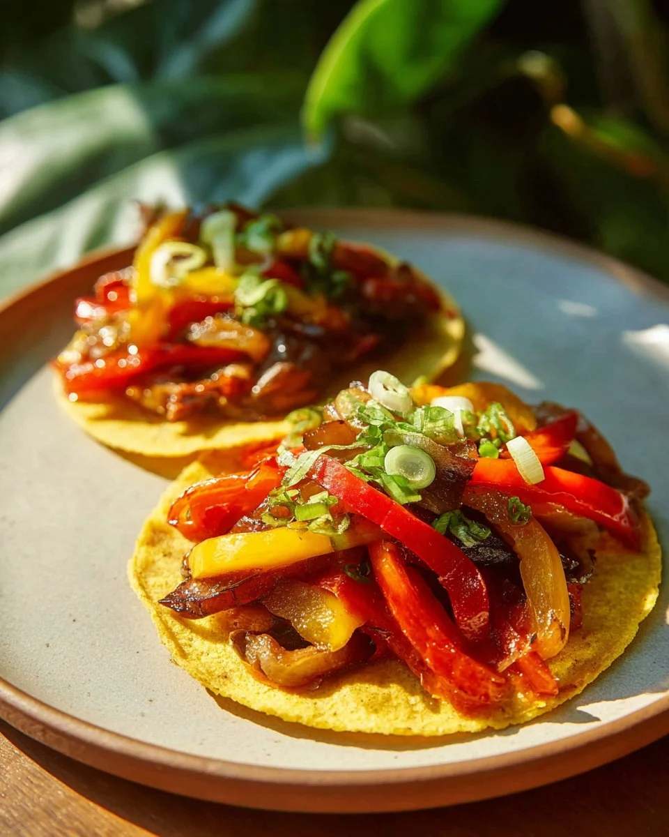Roasted Bell Pepper Tostadas