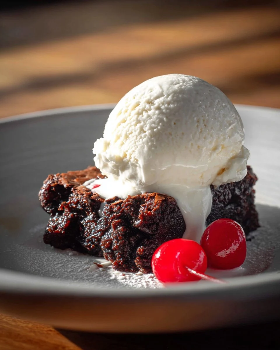 Roasted Cherry Brownies