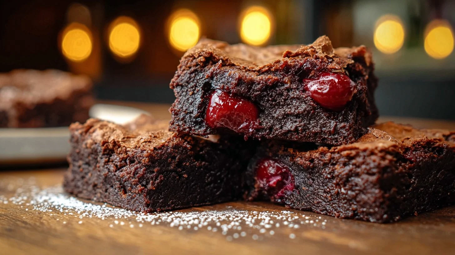 Roasted Cherry Brownies