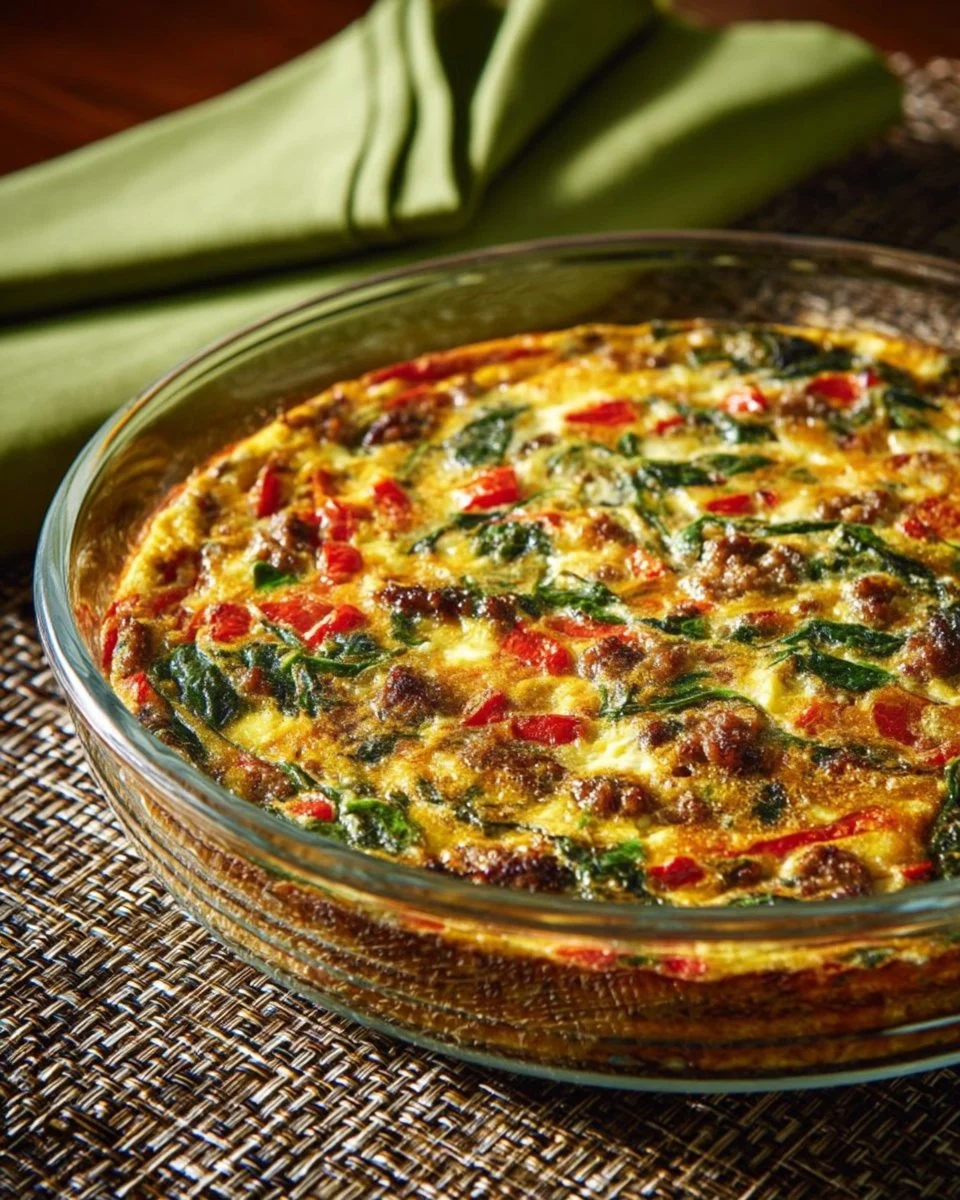Sausage and Red Pepper Quiche