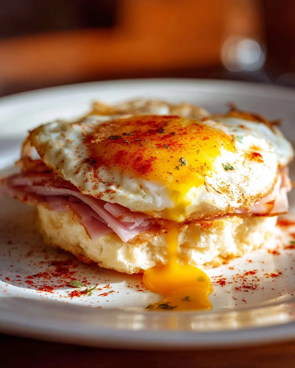 Spicy Corn Cake Breakfast Stack