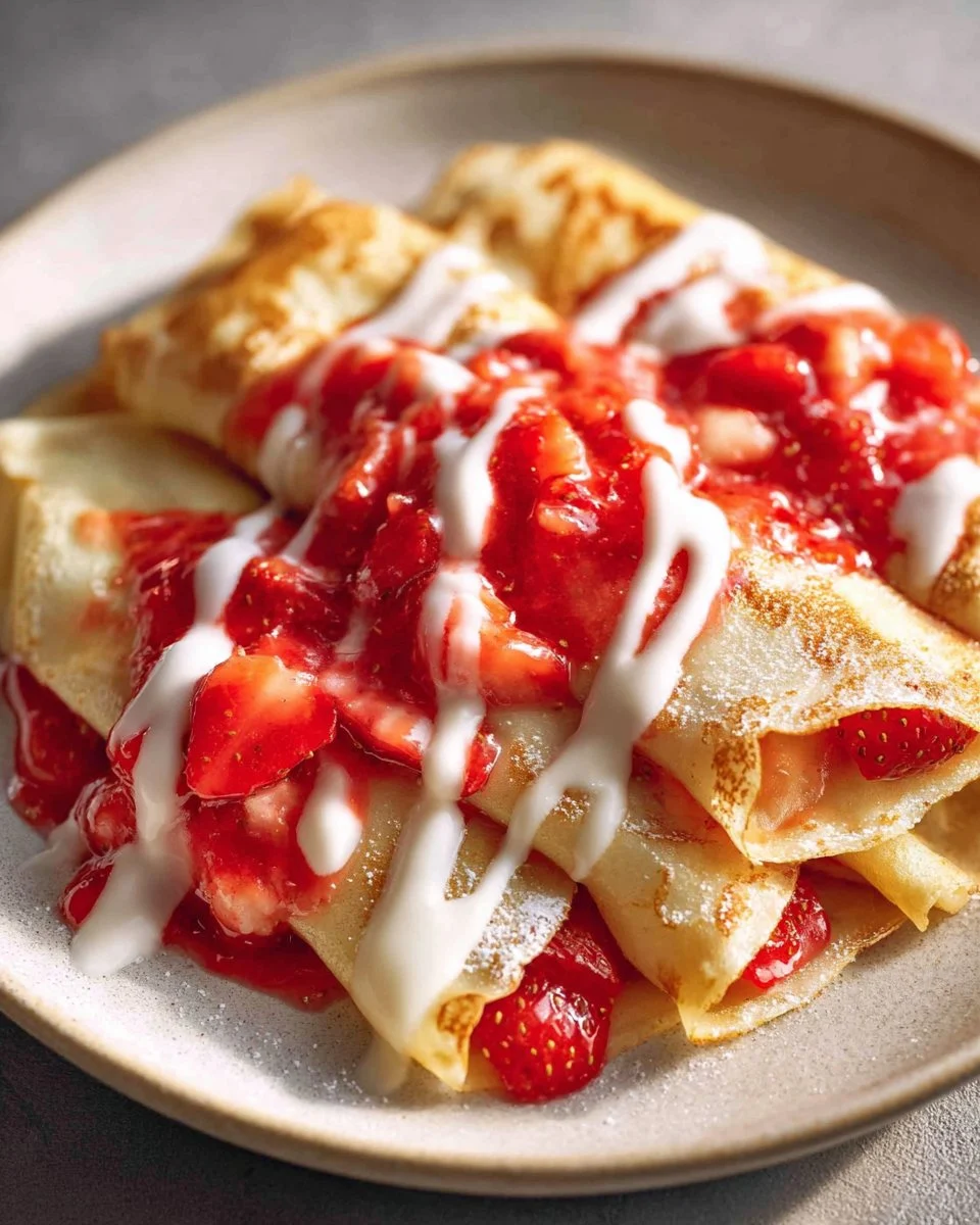Strawberry blintzes recipe