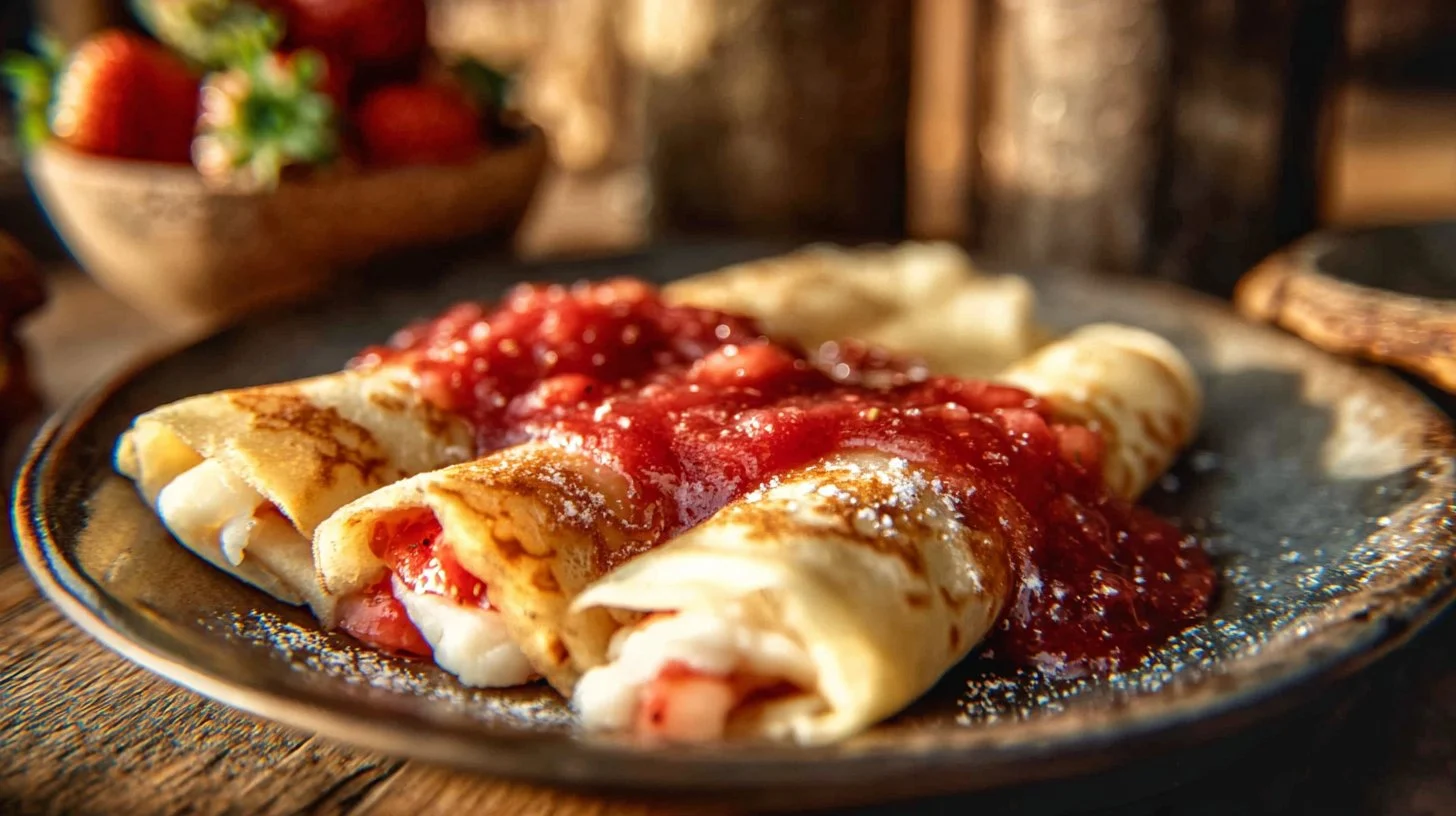 Strawberry blintzes recipe