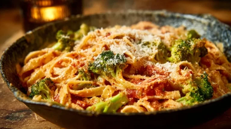 Tomato Ricotta Pasta with Broccoli
