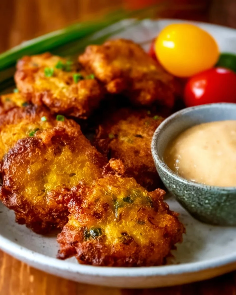 Zucchini Fritters with Goat Cheese Sauce