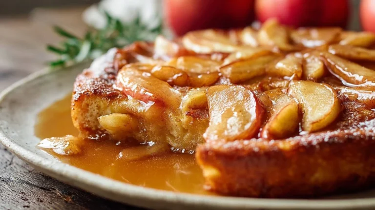 Baked Apple Pancake with Apple Cider Syrup