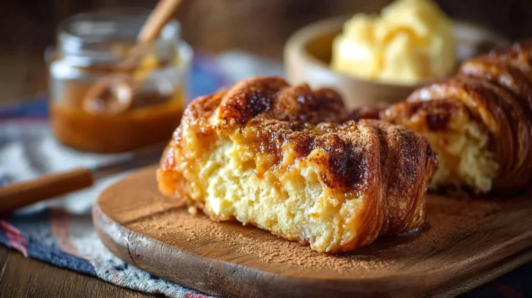 Baked Croissant Cinnamon French Toast