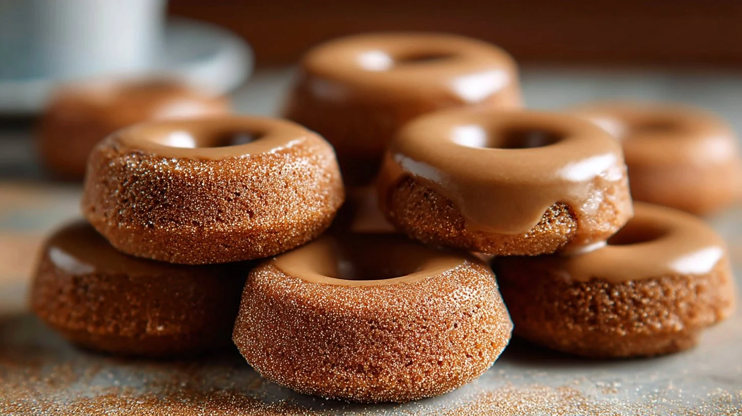 Baked Gingerbread Mini Donuts