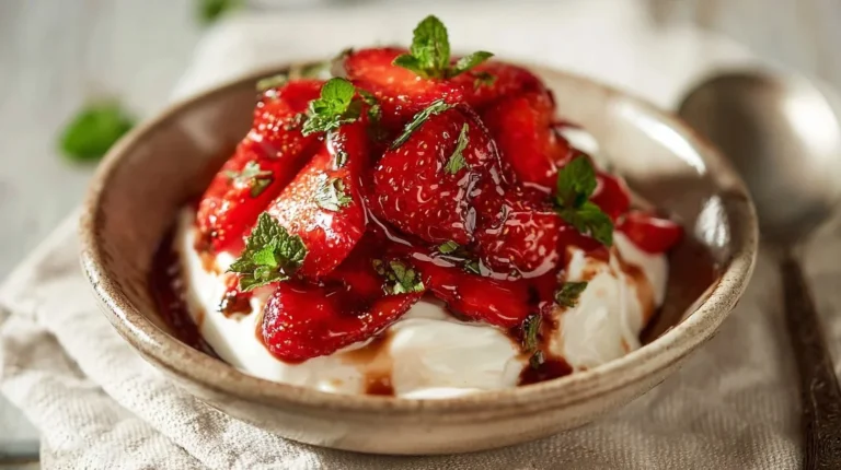 Balsamic Strawberries With Greek Yogurt