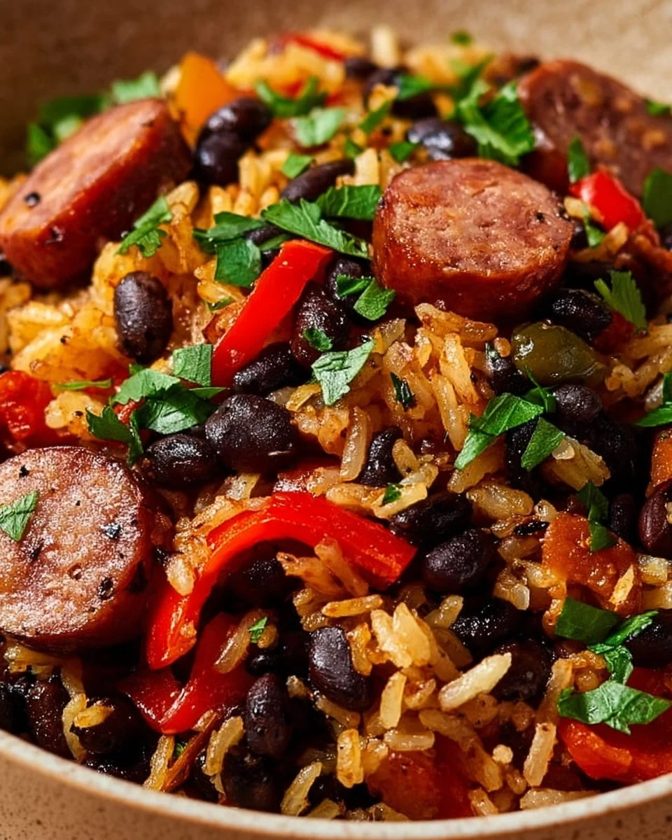 Black Beans and Rice with Sausage