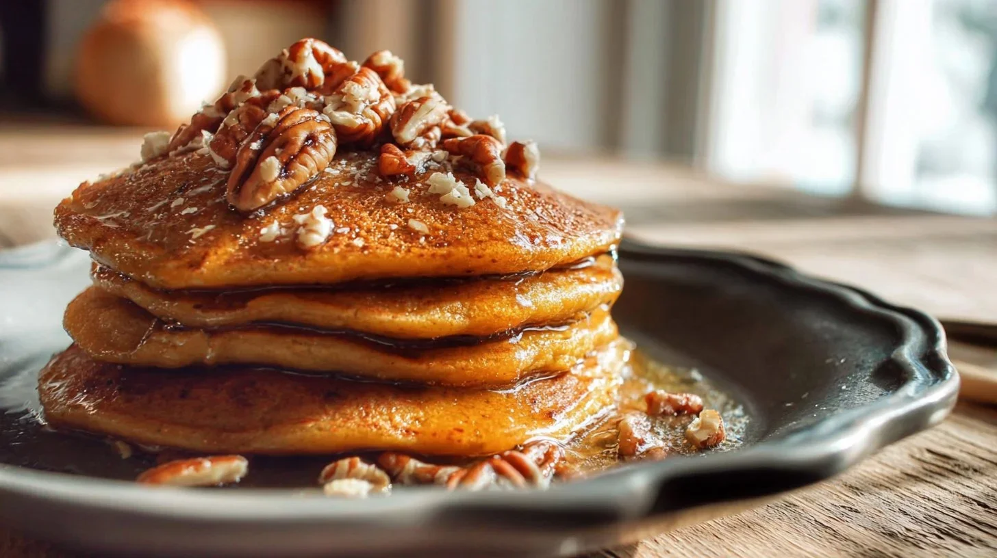 Butternut Squash Pecan Pancakes
