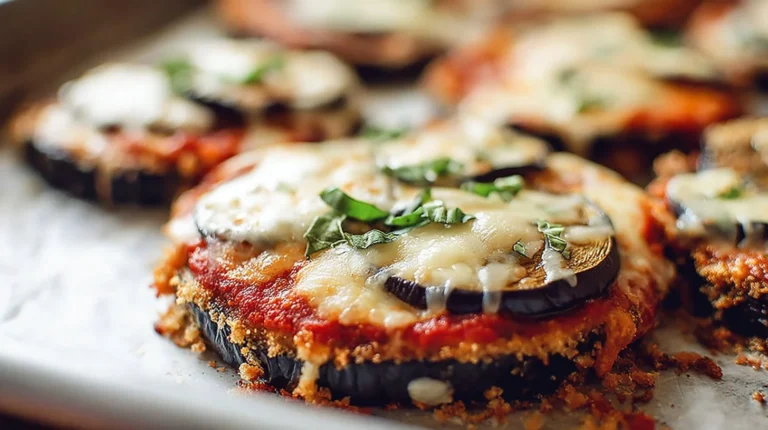 Cheesy Baked Eggplant Pizza