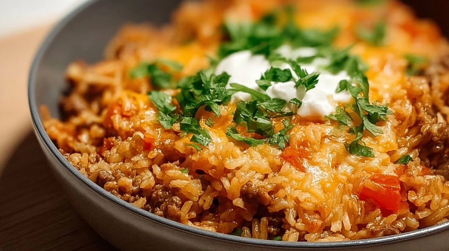 Cheesy Taco Rice Recipe