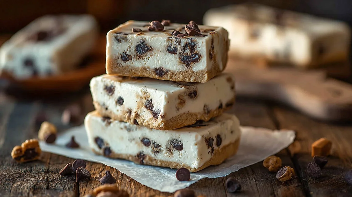 Chocolate Chip Cookie Ice Cream Bars
