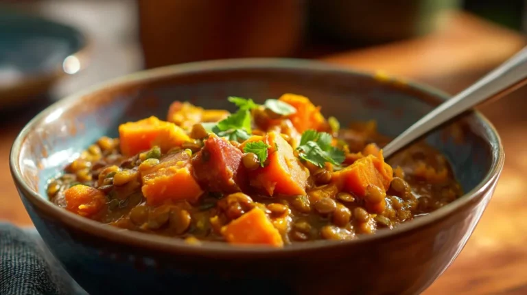 Creamy Thai Sweet Potatoes And Lentils