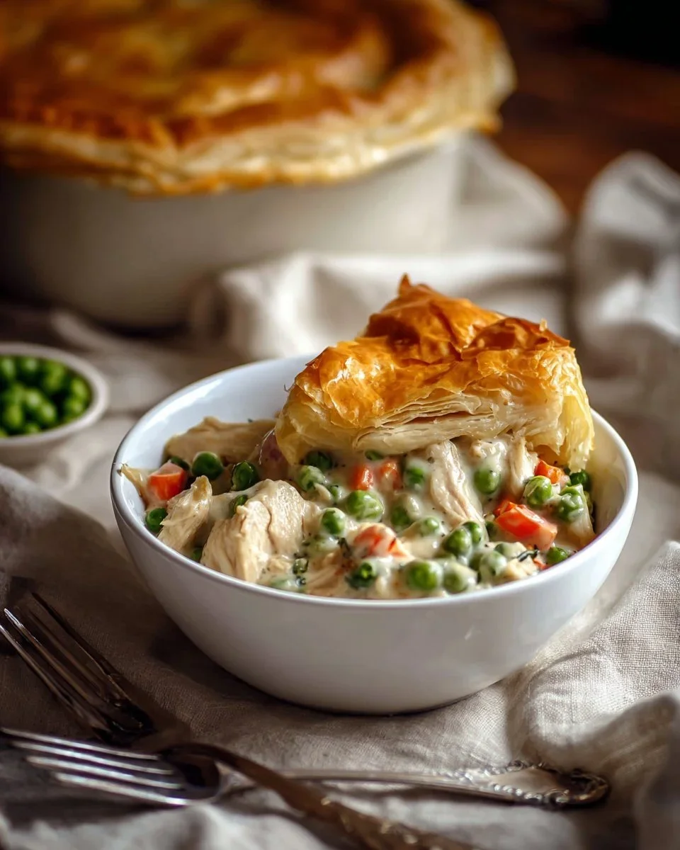 Garlic Chicken And Vegetable Pot Pie