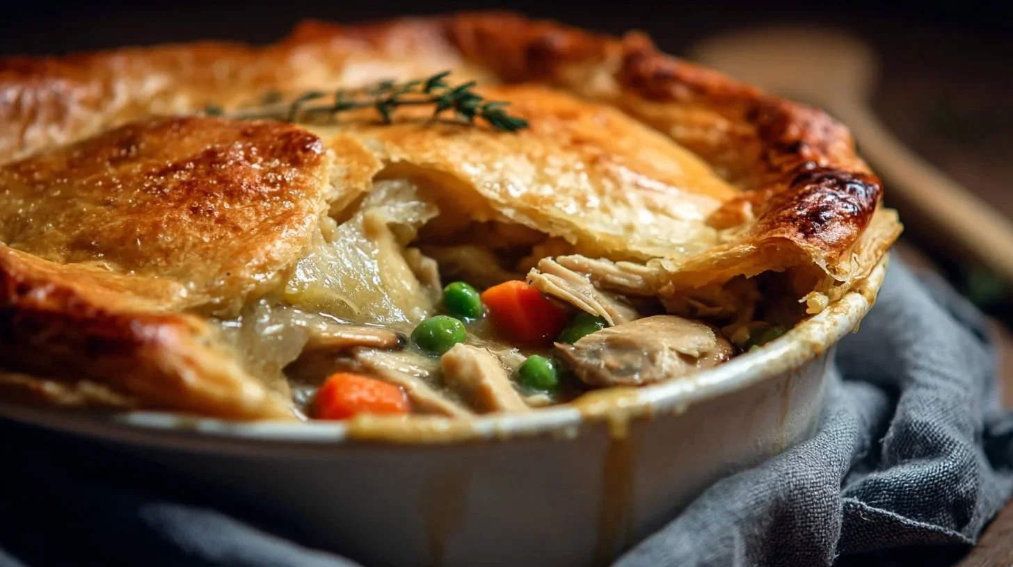 Garlic Chicken And Vegetable Pot Pie