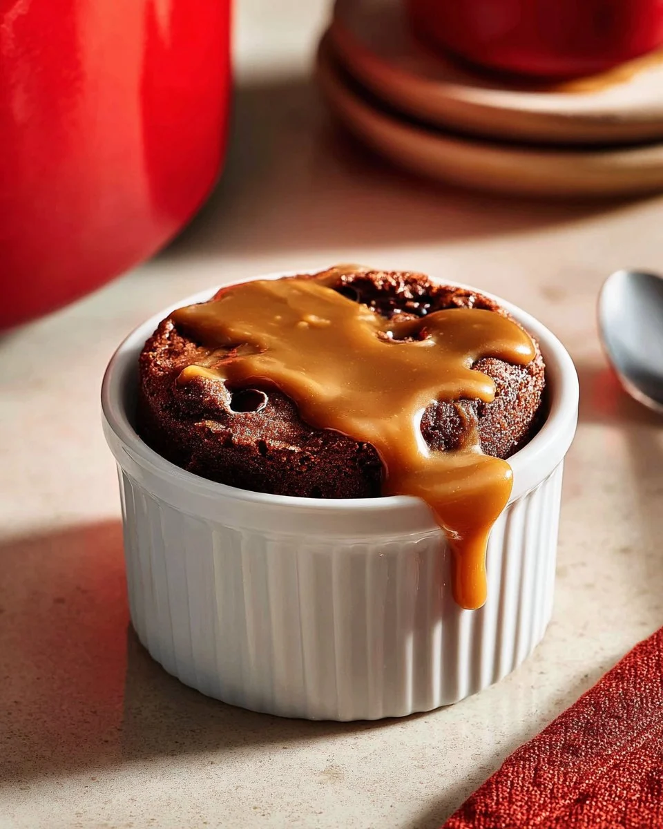 Hot Fudge Cake With Peanut Butter Sauce