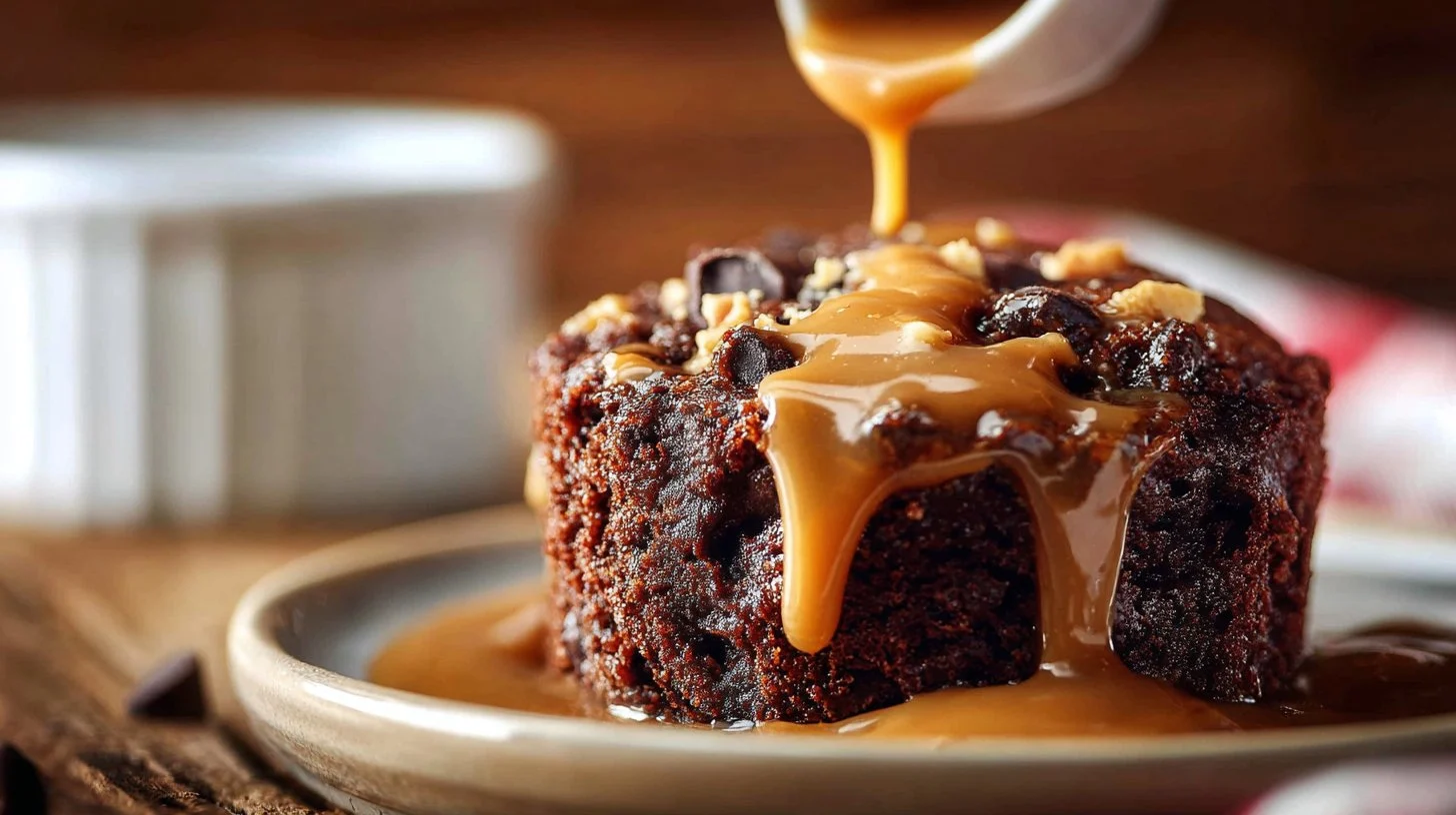 Hot Fudge Cake With Peanut Butter Sauce