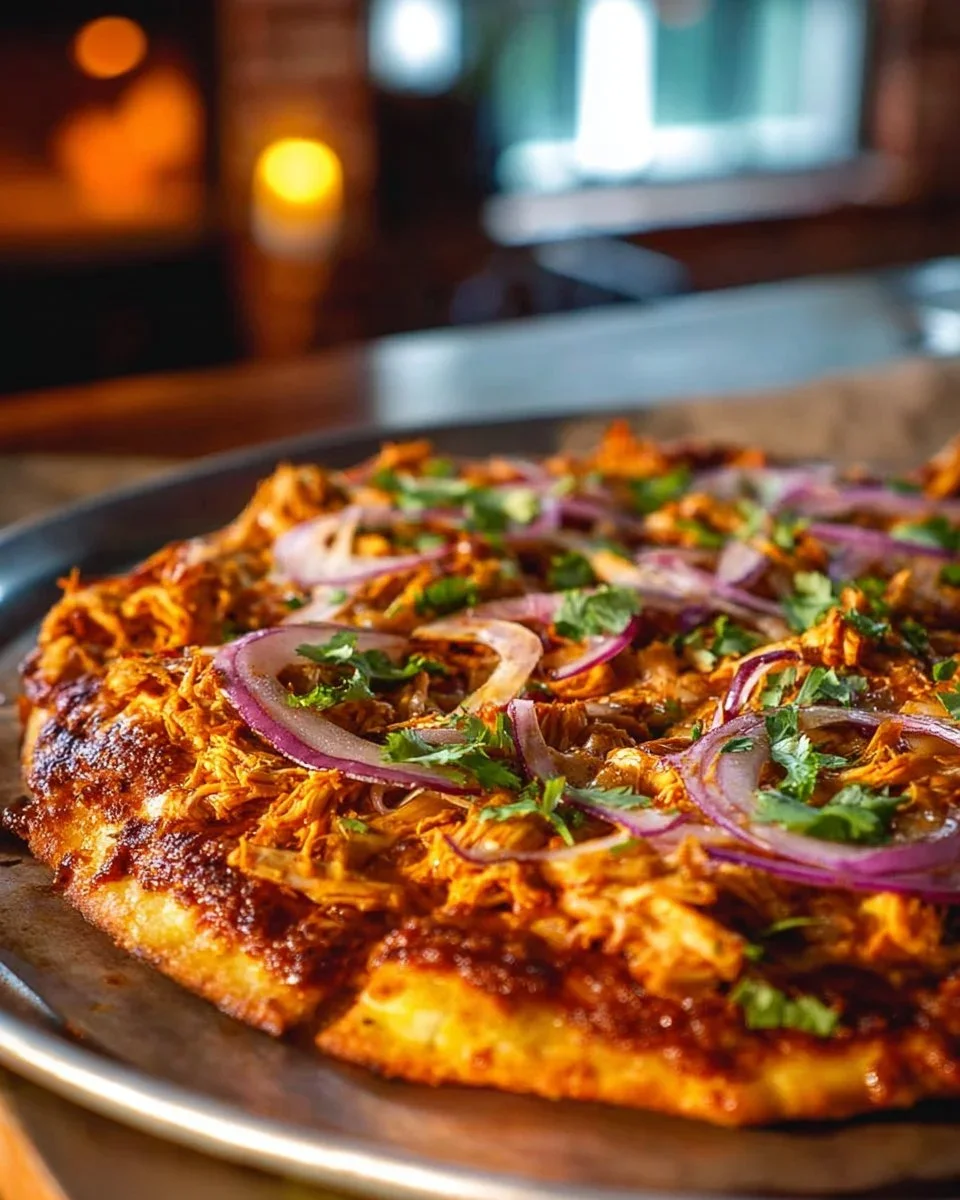 Light BBQ Chicken Pizza