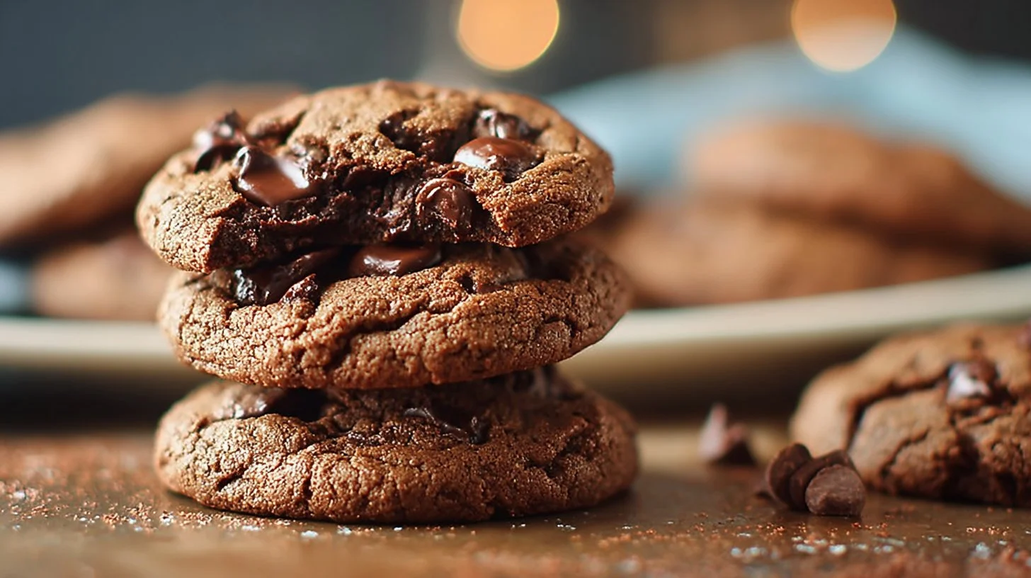 Malted Double Chocolate Chip Cookies