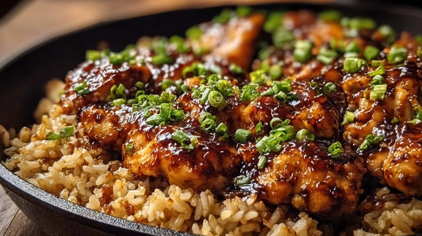 One-Pan Honey BBQ Chicken and Rice