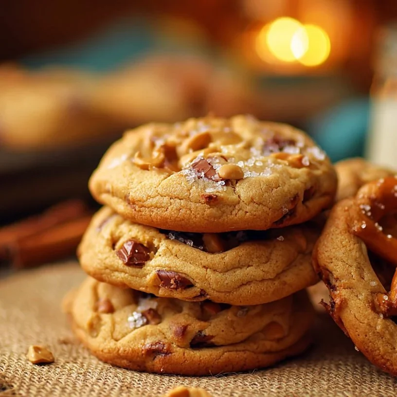 Peanut Butter Pretzel Cookies
