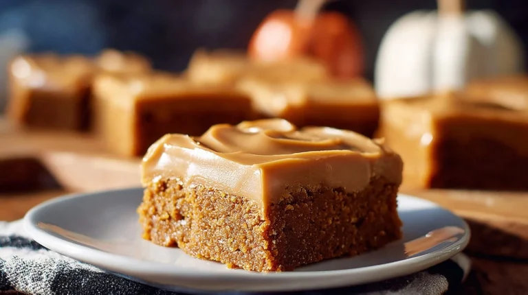 Pumpkin Bars With Old-Fashioned Caramel Frosting