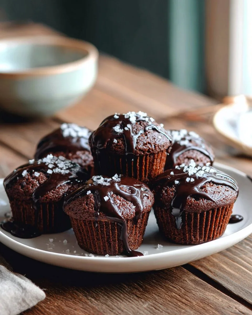 Salted Double Chocolate Muffins