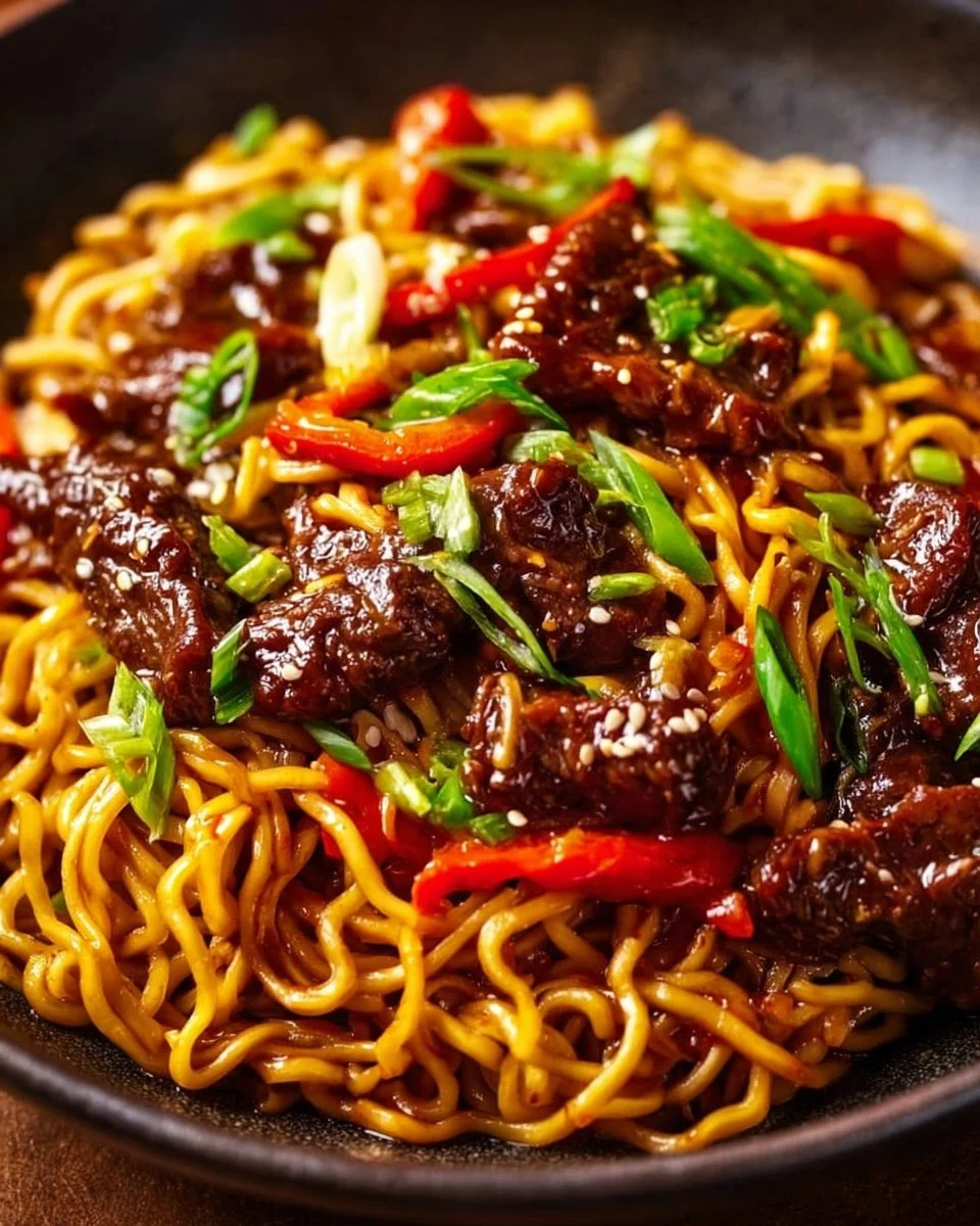 Sticky Beef Noodles