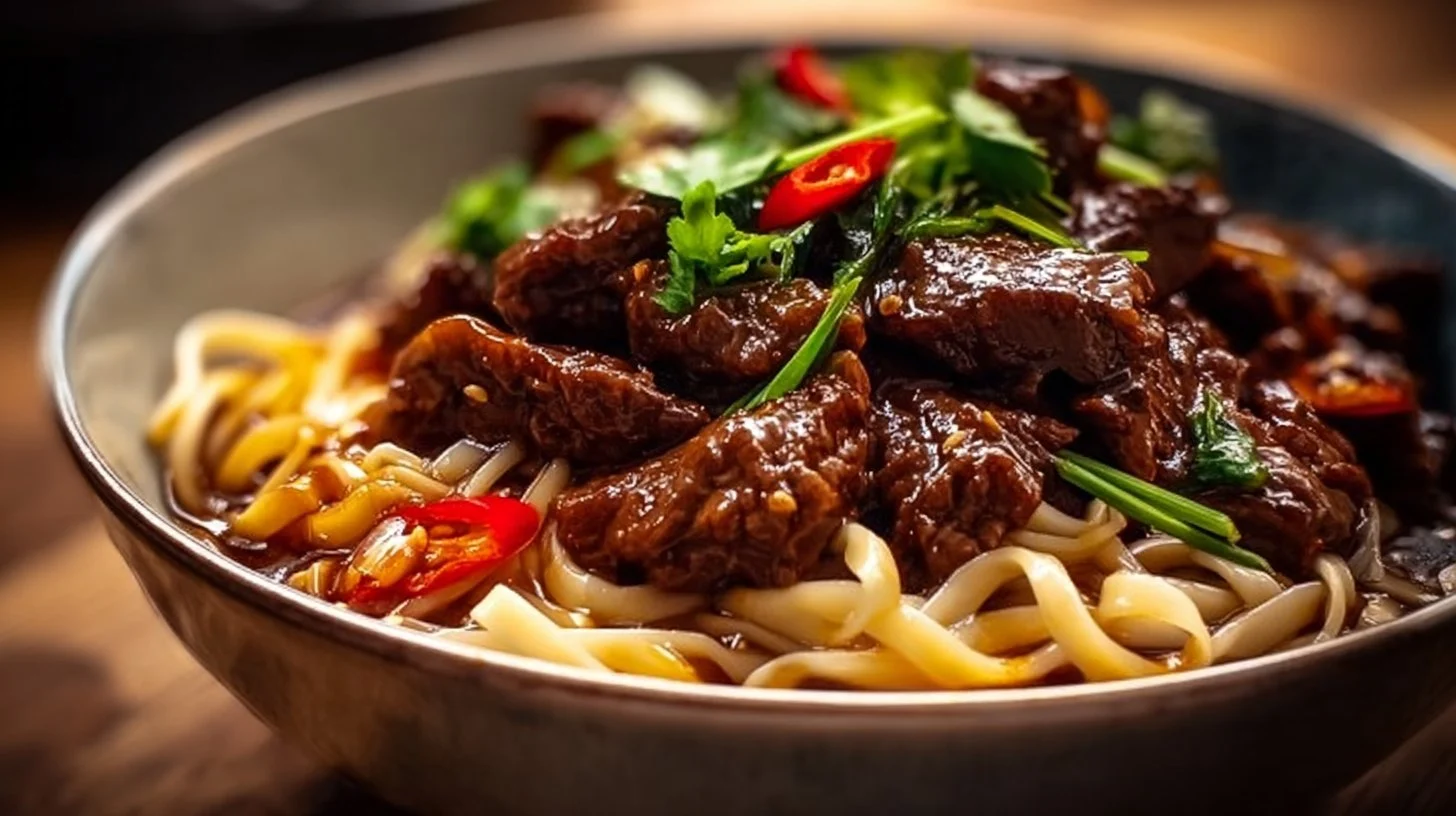 Sticky Beef Noodles