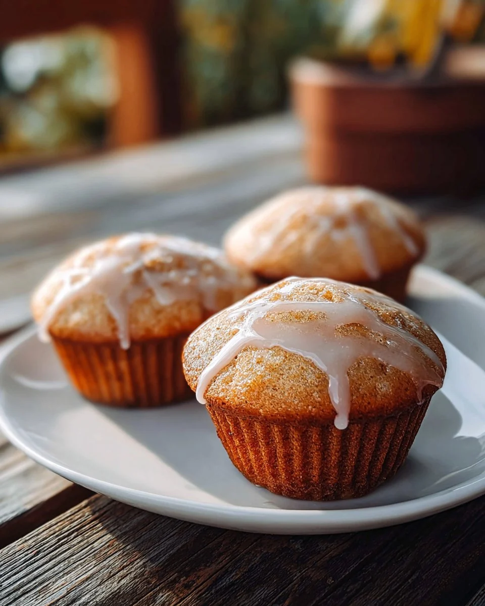 Vanilla Glazed Apple Cinnamon Muffins