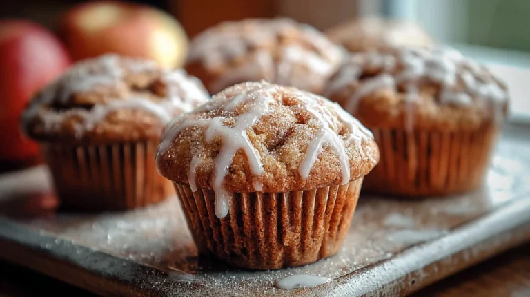 Vanilla Glazed Apple Cinnamon Muffins