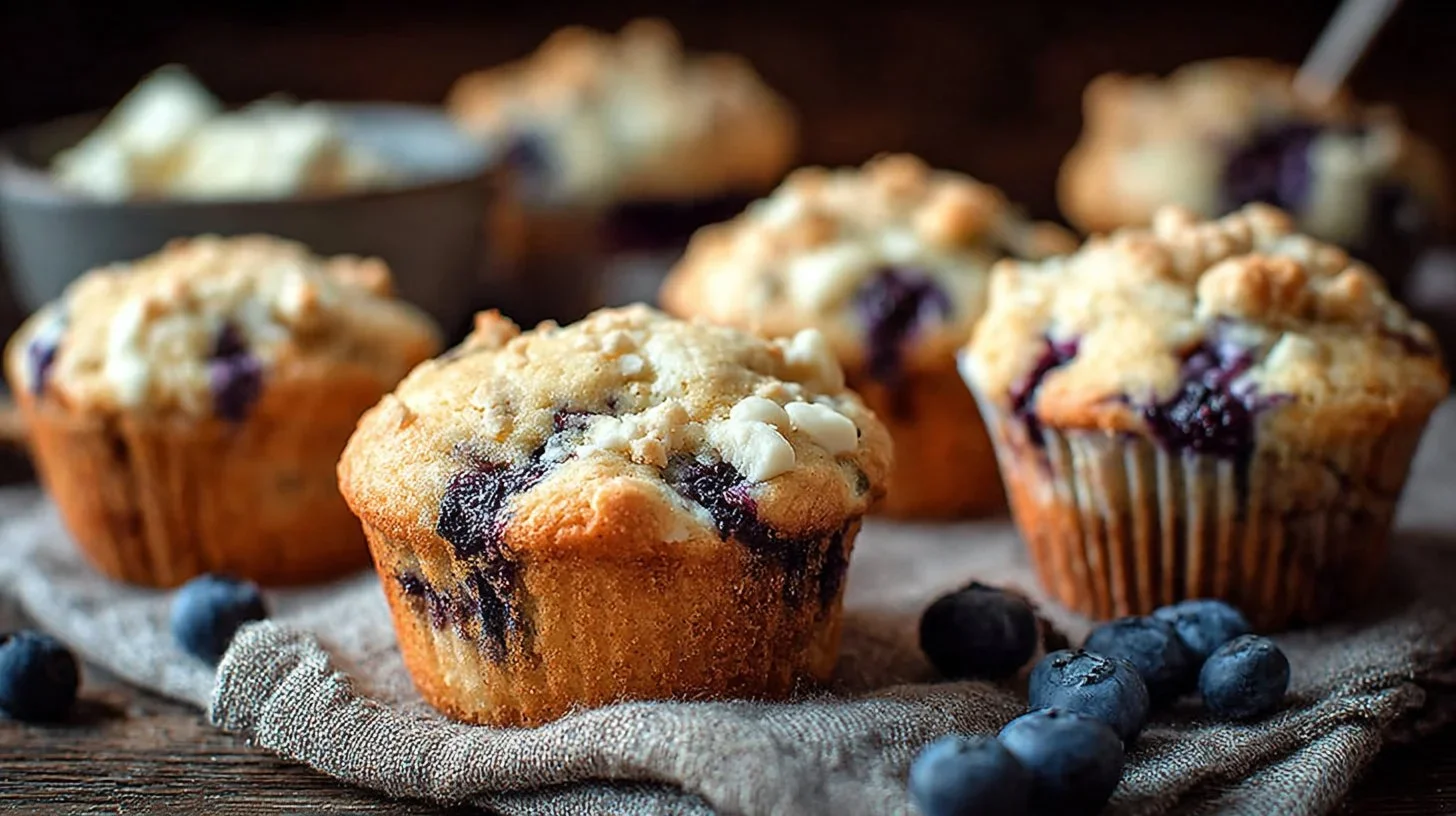 White Chocolate Blueberry Muffins