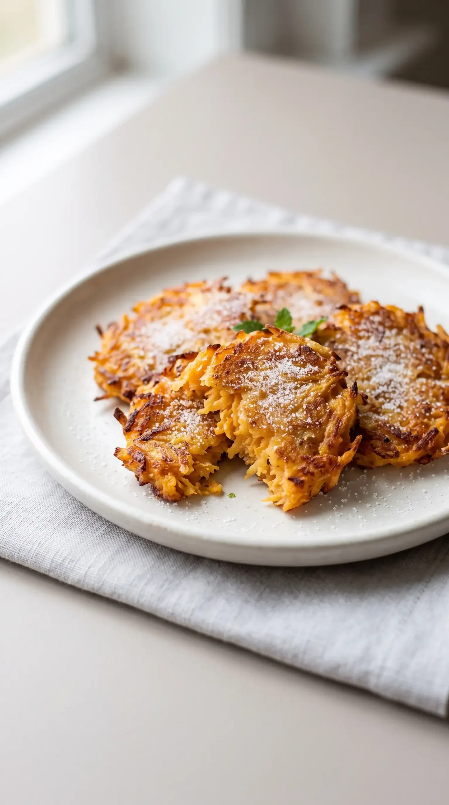 Freshly fried camote tops served as golden sweet potato snacks with sugar